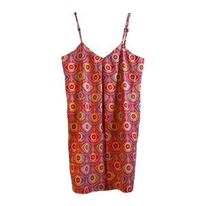 Mara Hoffman Pink and Orange Evil Eye Mini Dress
